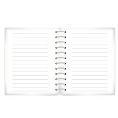 Notebook isolated on white