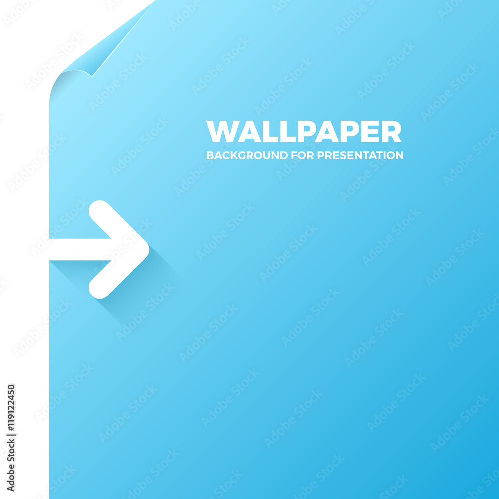 Aufkleber blue vector background with arrow and copyspace for your text.