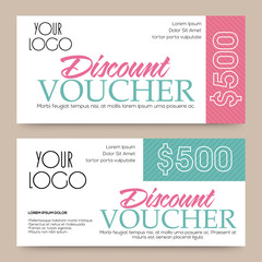 Discount Voucher, Gift Card or Coupon design.
