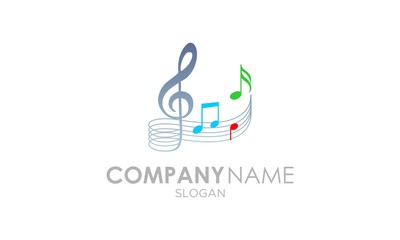 Fototapeta premium musical notes logo