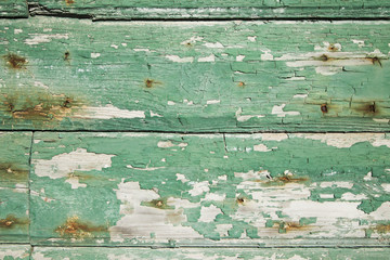 Old green wooden board texture