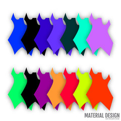 Guitar deck. Material design. Vector.