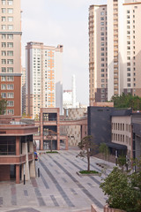 Luxury yard of apartment complex in the Astana, Kazakhstan