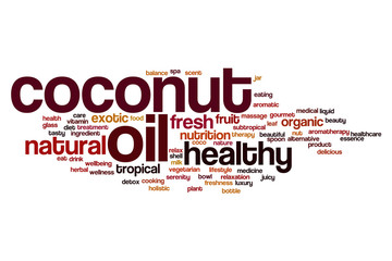 Coconut oil word cloud