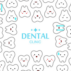 illustration of tooths on a white background