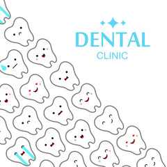 illustration of tooths on a white background