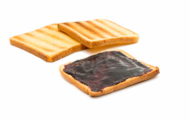 Fried toast biscuit breakfast.