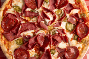 italian pizza with jalapeno pepper