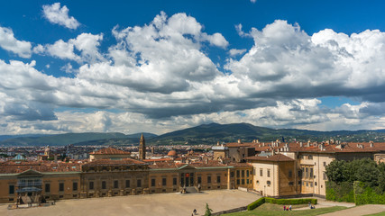 Fototapeta premium Facade of Palazzo Pitti in Boboli Gardens