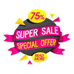 Sale Sticker or Label.