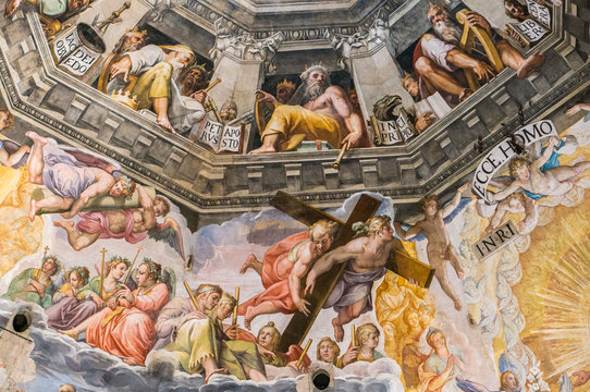 The Last Judgement by Giorgio Vasari, detail from the cupola of