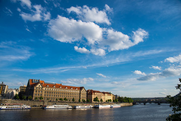 Fototapeta na wymiar the river Vltava in Prague
