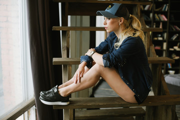 Girl in baseball cap