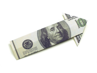 dollars arrow origami