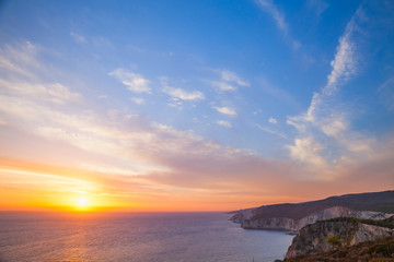 Colorful sunset. Photo taken from Cape Keri