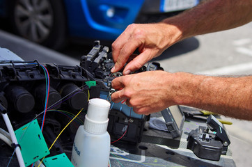 installation de fibre optique