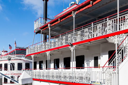Red Trim on White Riverboat
