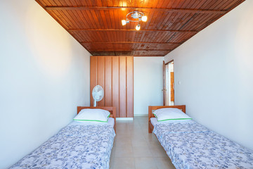 Interior of a bedroom in a guest house