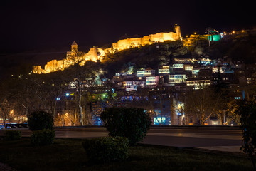 view of the castle in Tbilisi