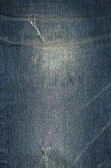 texture of Wrinkles and torn Jeans use for background