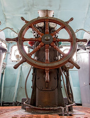 Wheelhouse on the old boat © milkovasa
