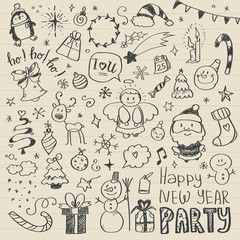 Mega Doodle Design Elements Vector Set