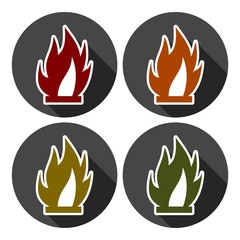 Vector simple fire icon