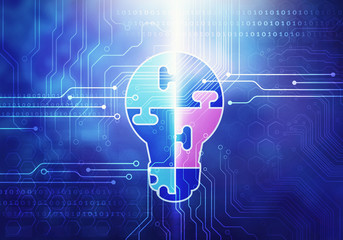 Curcuit board background . Mixed media