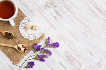 Herbal tea and cookies