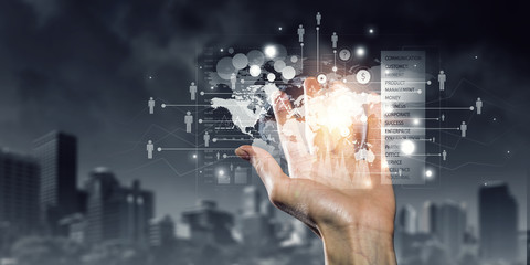 Media worldwide technology concept . Mixed media