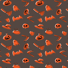 Happy halloween pattern vector design