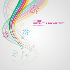 Abstract colorful vector background. Floral elements