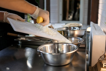 culinary workshop. paella cooking
