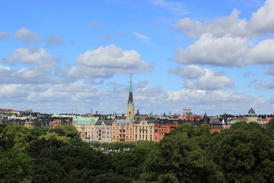 Panorama: Die Skyline von Stockholm (Schweden)