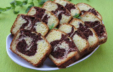 Cake with cocoa