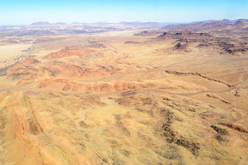 Aerial view. Damaraland. Namibia.