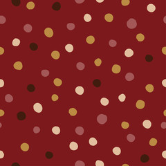 Seamless vector decorative background with polka dots. Print. Cloth design, wallpaper.