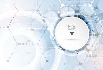 dna and medical and technology background. futuristic molecule structure presentation