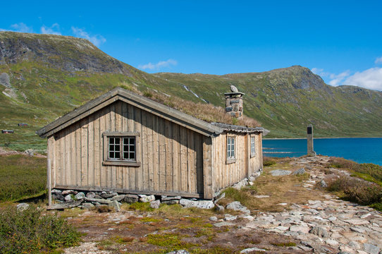 Altes Holzhaus in Norwegen Eidsbugarden 