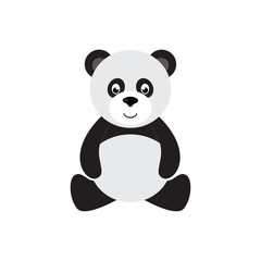 cartoon panda sitting