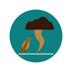 Vector illustration in flat design of Tornado