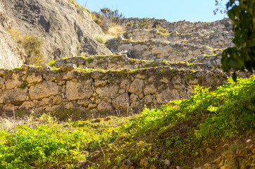 embankment in the field