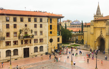 Obraz premium Square Alfonso II the Chaste, Oviedo, Spain