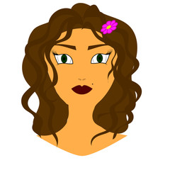 
women / girl icon on white background