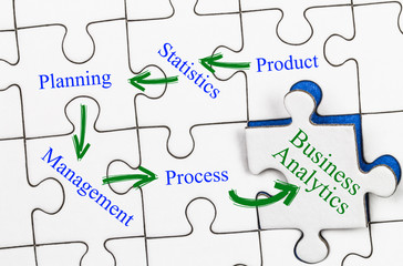 Business Analytics Concept on Puzzle