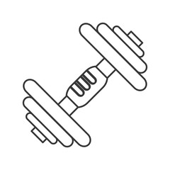 flat design single dumbell icon vector illustration