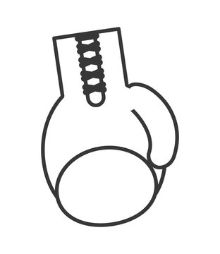 flat design boxing gloves icon vector illustration
