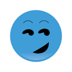 flat design flirting emoticon icon vector illustration