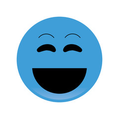 Obraz premium flat design laughing emoticon icon vector illustration