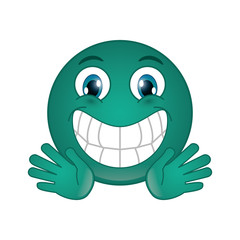Obraz premium flat design smile emoticon icon vector illustration